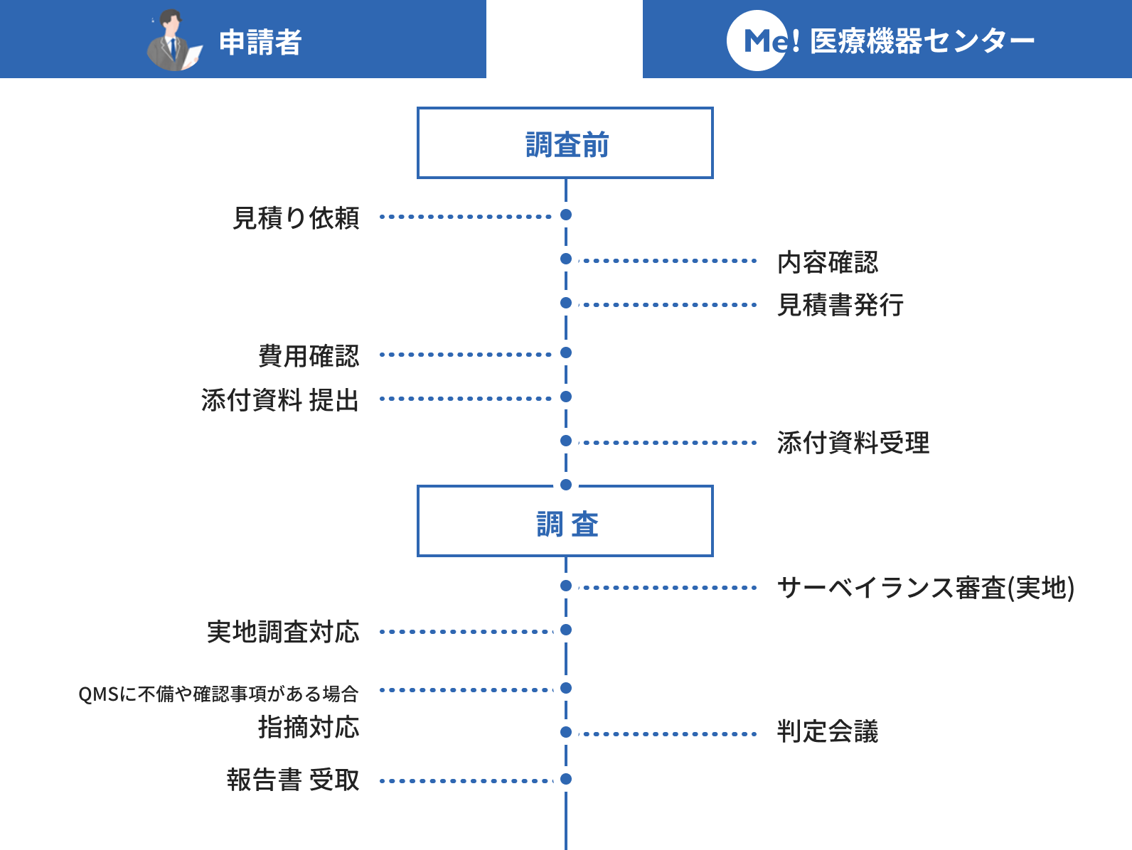サーベイランス審査のフローの図